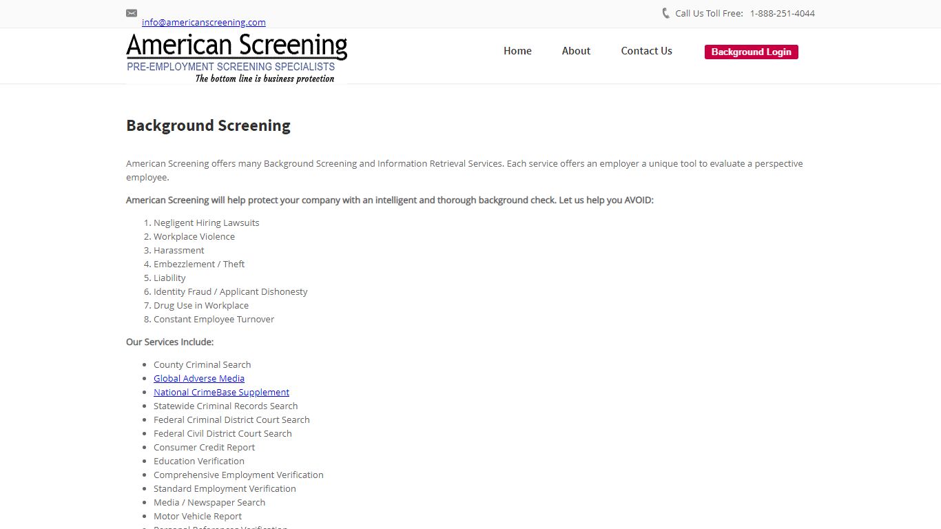 American Screening, LLC - Background Screening